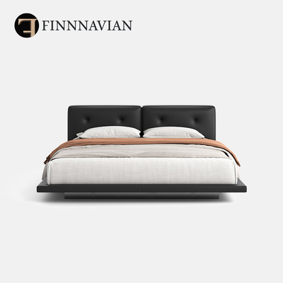 芬纳维亚 意大利简约悬浮全皮床Dylan迪伦 现代主卧双人布艺床1.8