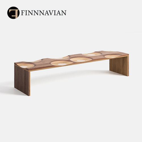 【十年质保】北欧胡桃门口换鞋凳