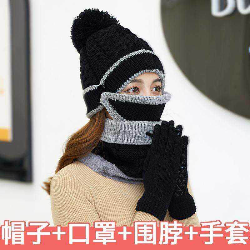 时尚护耳男女士帽子春秋出门百搭挡风帽工地青年滑雪套头逛街冬天