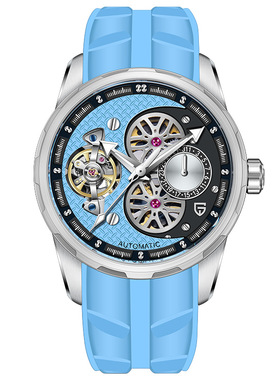 PAGANI DESIGN 男士手表PD-YS022新款机械镂空机芯夜光氟橡胶腕表