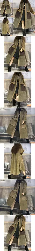 Áo khoác nhung kẻ sọc retro nữ mùa thu 2019 mới 3 dày buông thả giản dị hoang dã giữa áo dài cỡ lớn - Áo gió thể thao