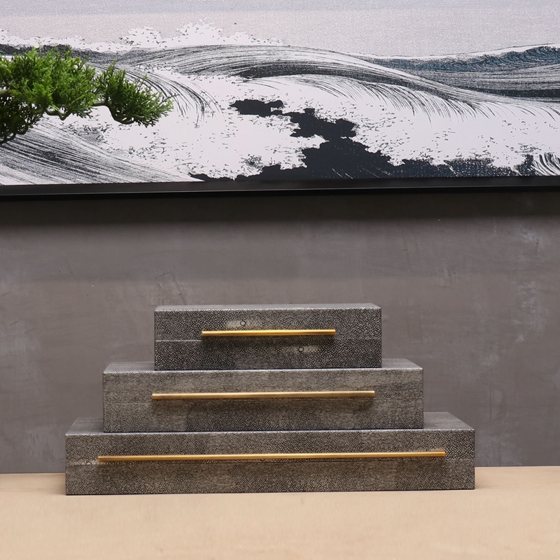 新中式轻奢创意皮革别墅首饰盒