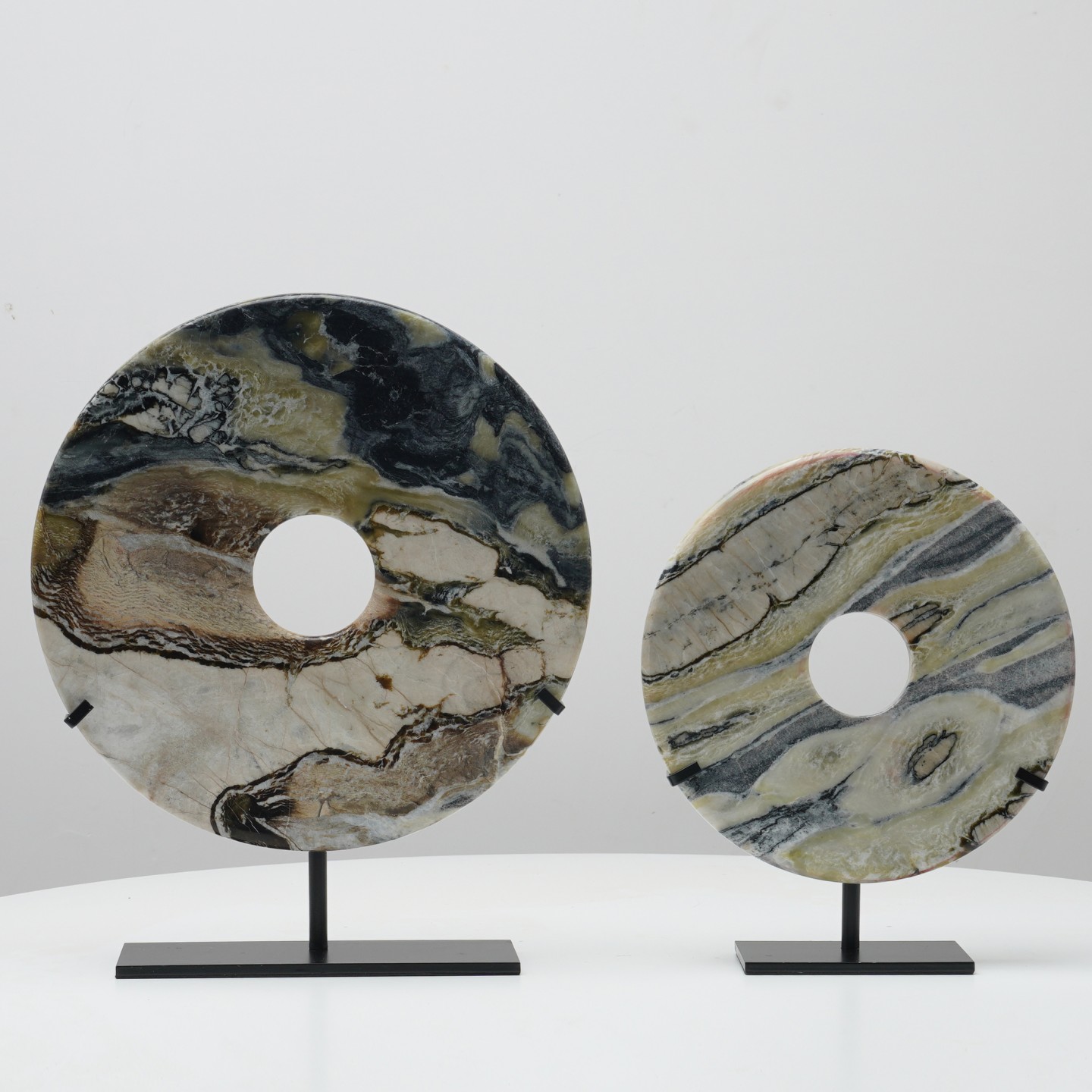 新中式大理石圆形抽象摆件