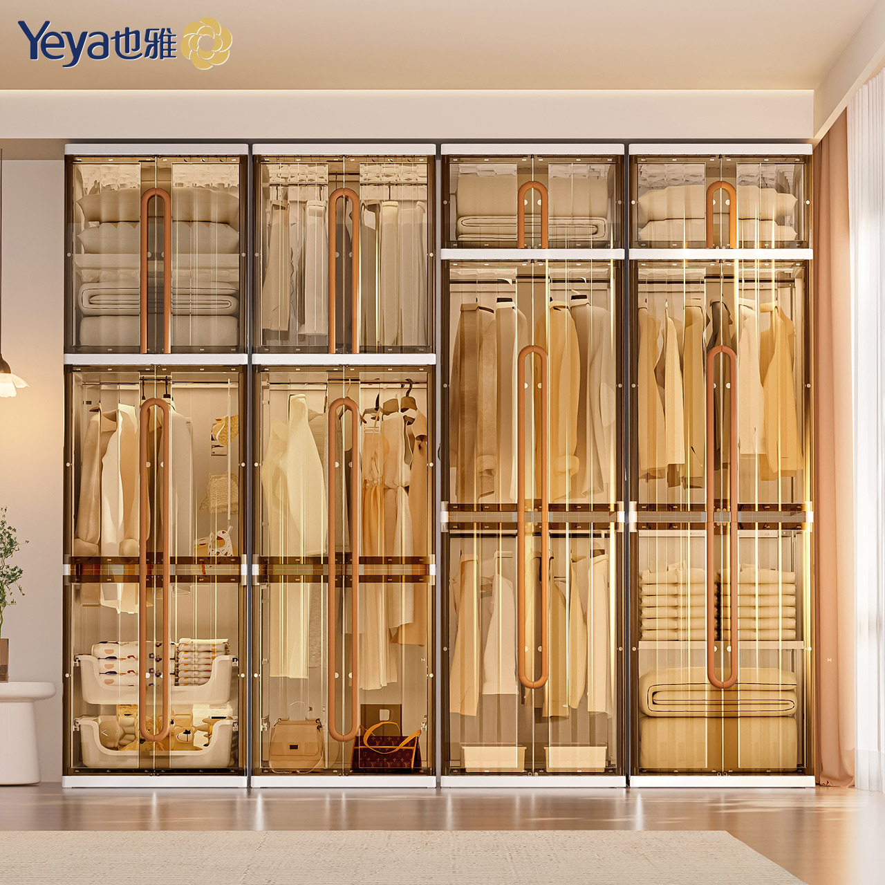 也雅新款家用轻奢风衣柜