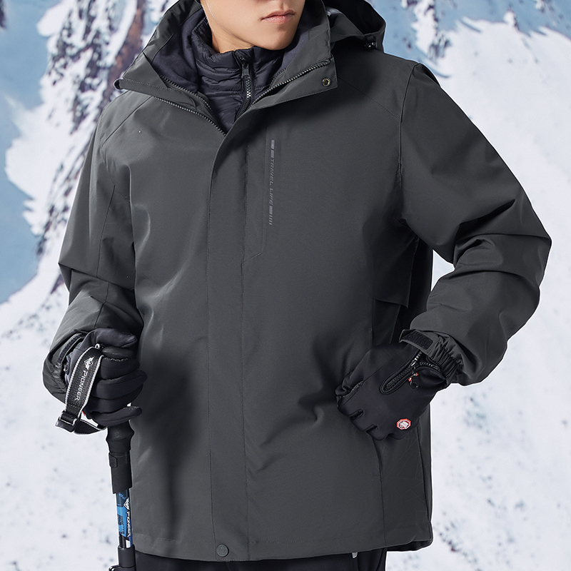 秋冬款羽绒冲锋衣防风防水情侣