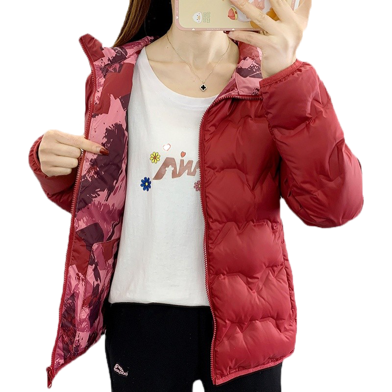 2025新款羽绒服女士双面穿短款棉袄外套女时尚中年妈妈装加厚棉衣