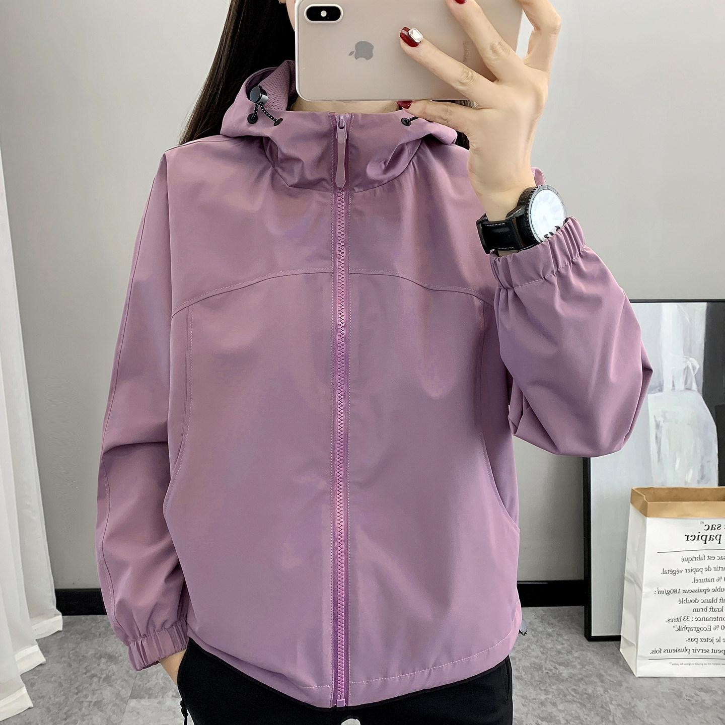 女户外防风防水软壳冲锋衣套装