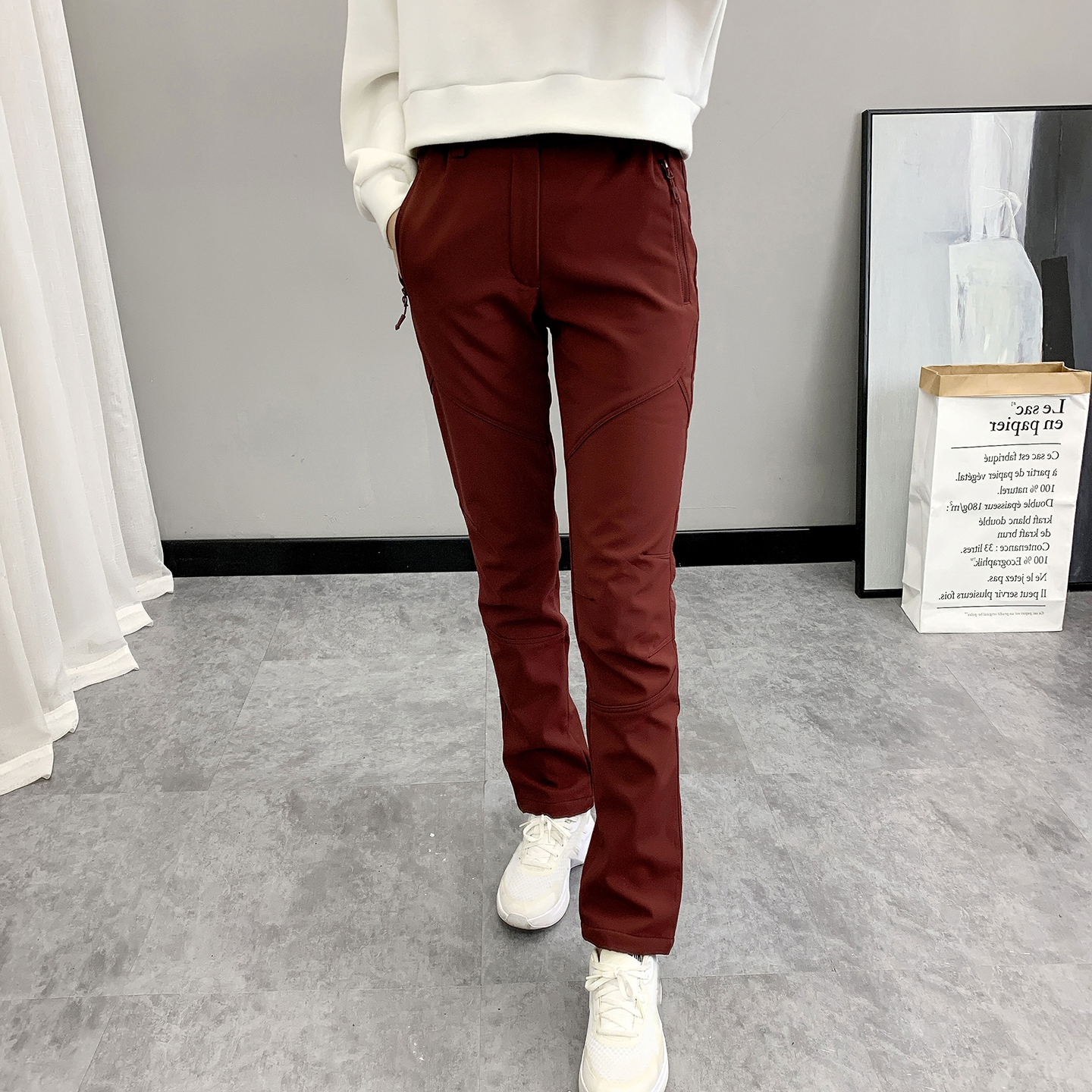 豹迹冲锋裤加绒保暖长裤冲锋裤