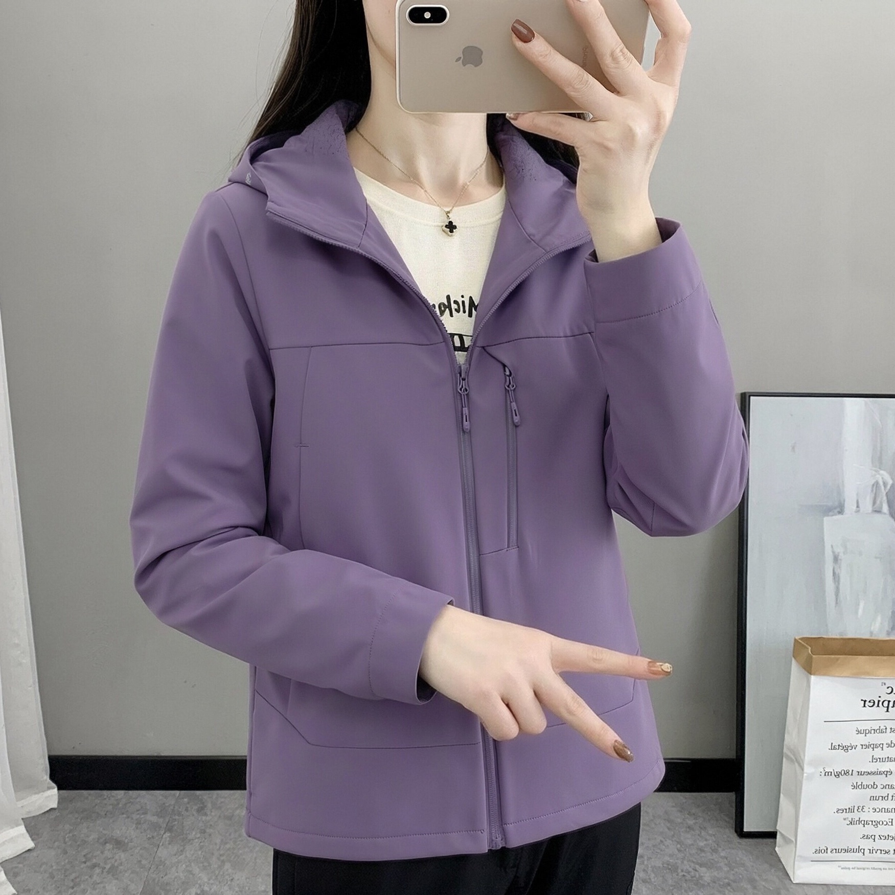 春秋软壳冲锋衣女2026新款外套小个子薄款防水透气户外防风登山服