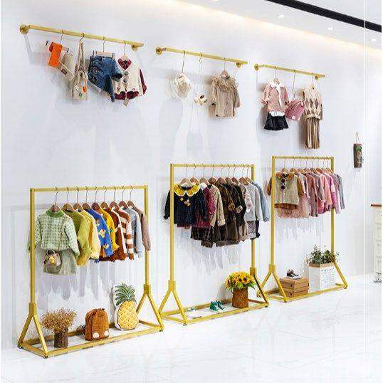 货架服装店开儿童服装店整体中间摆设落地式陈列货架童装店展示