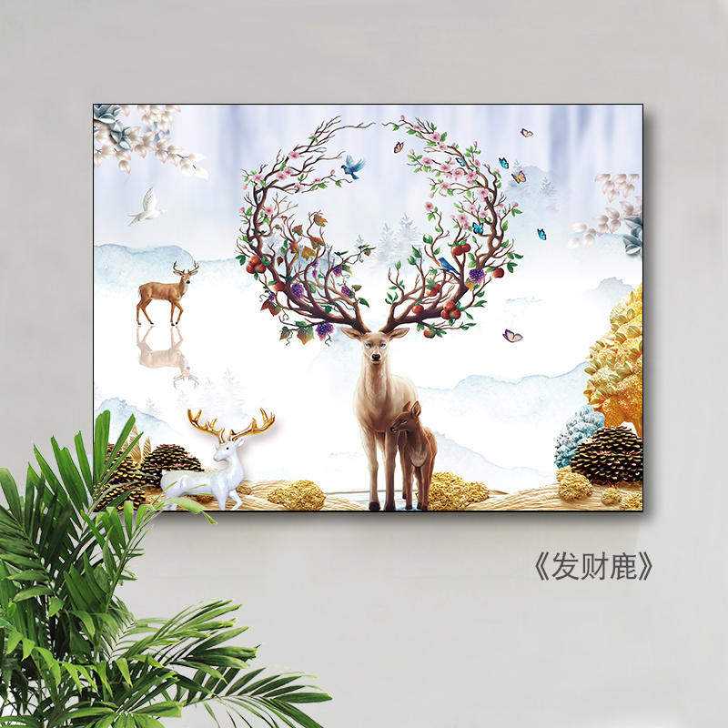 推拉式大气面板漏电保护开关家用电箱盒装饰画开关盒家庭墙壁画秋