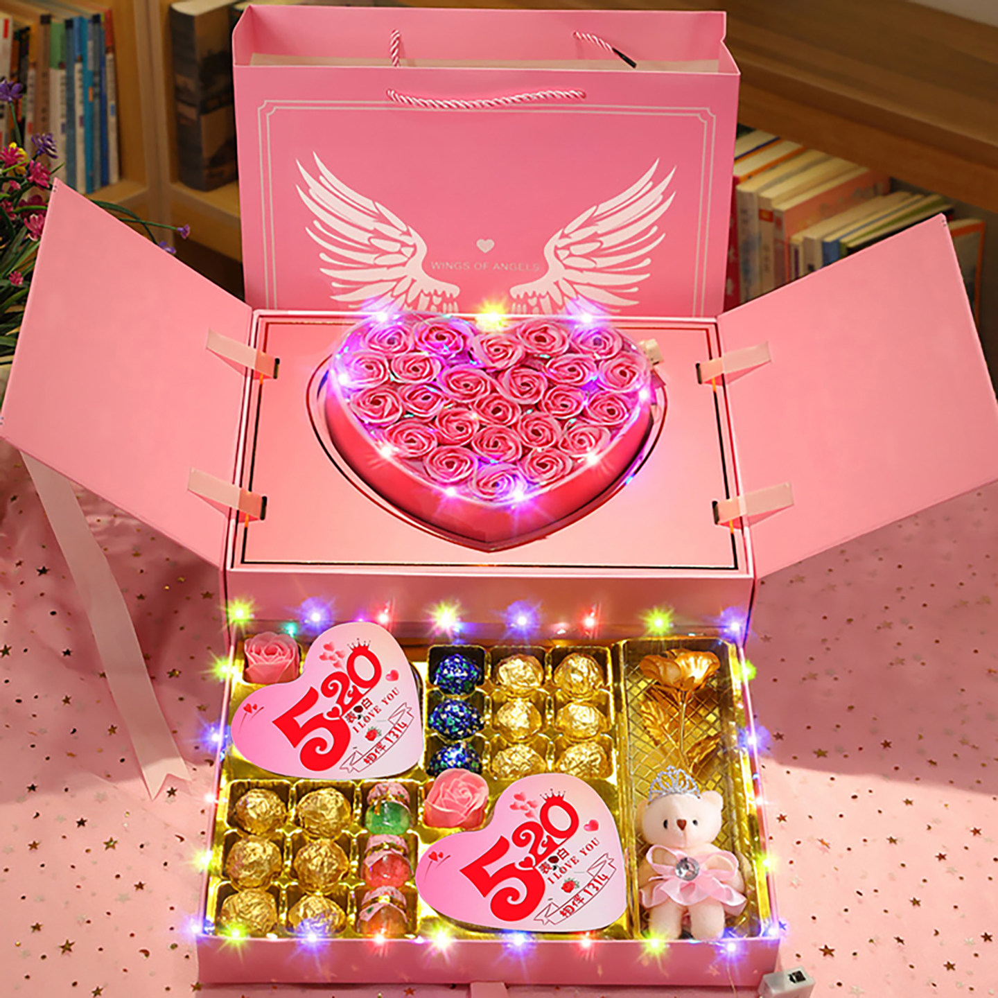 520情人节礼物巧克力礼盒送女友表白老婆闺蜜仪式感浪漫生日礼品