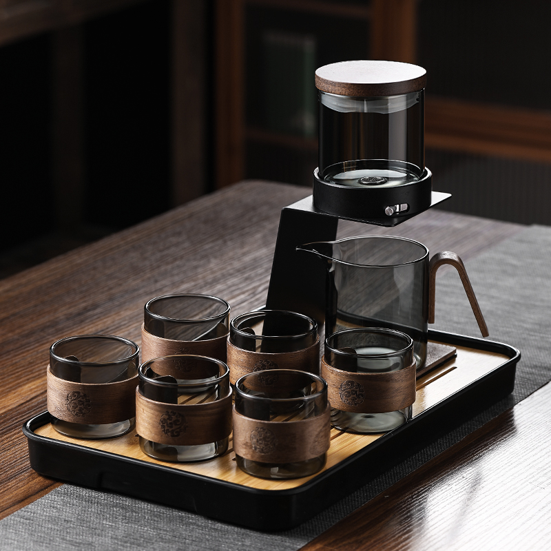 懒人神器泡茶专用茶具磁吸自动泡茶壶高端玻璃功夫茶杯泡茶器套装