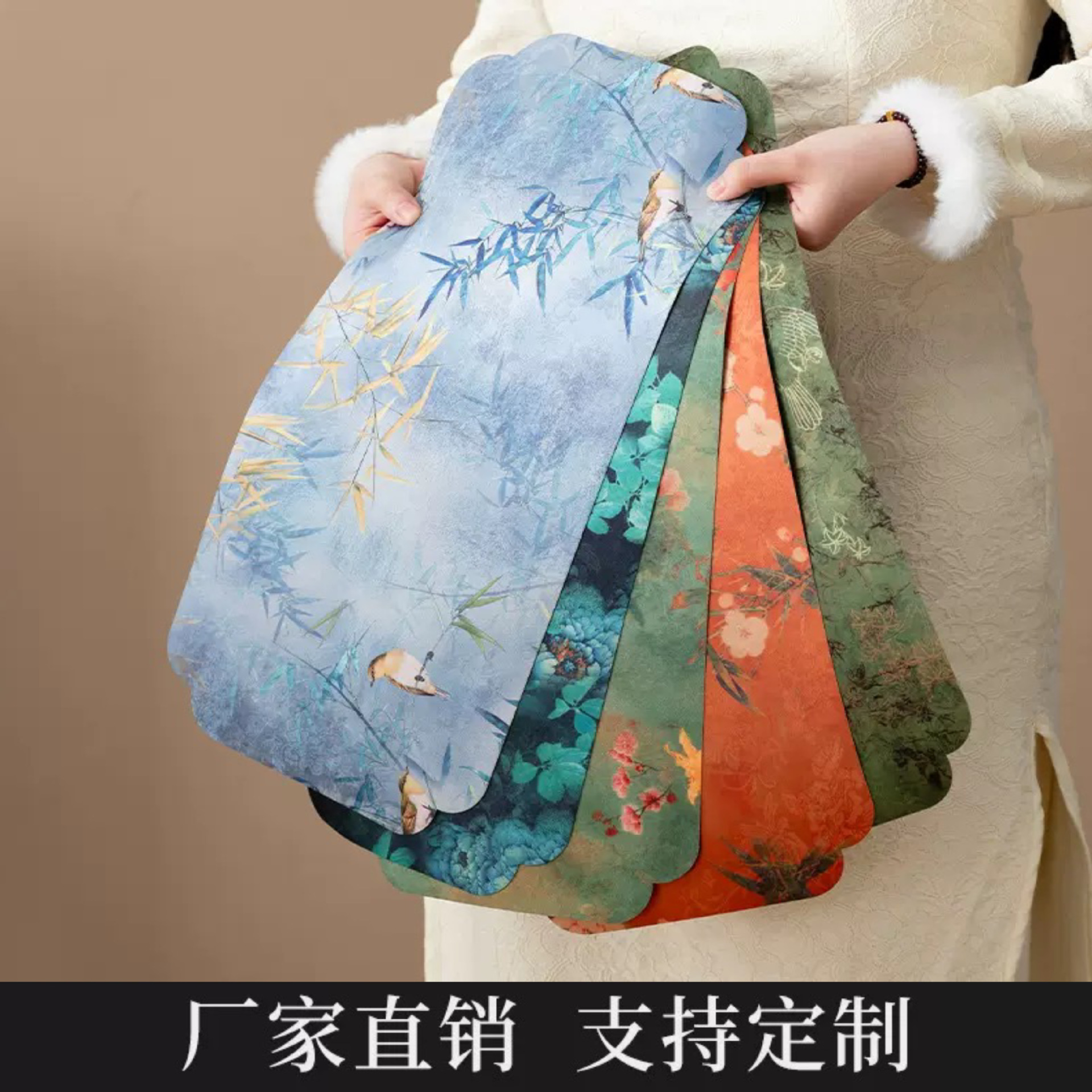 茶席中式国风复古禅意双面防水防滑茶桌垫干泡垫长条桌旗布艺