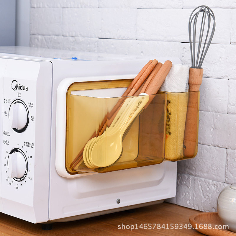 厨房冰箱置物架收纳盒保鲜膜收纳盒磁铁吸附冰箱挂架小物件整理