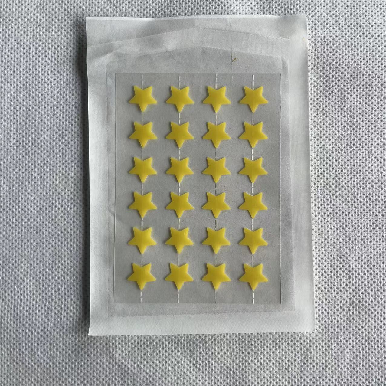 厂家供应24粒便携上妆水胶体痘痘贴星星痘痘贴人工皮彩色遮痘贴