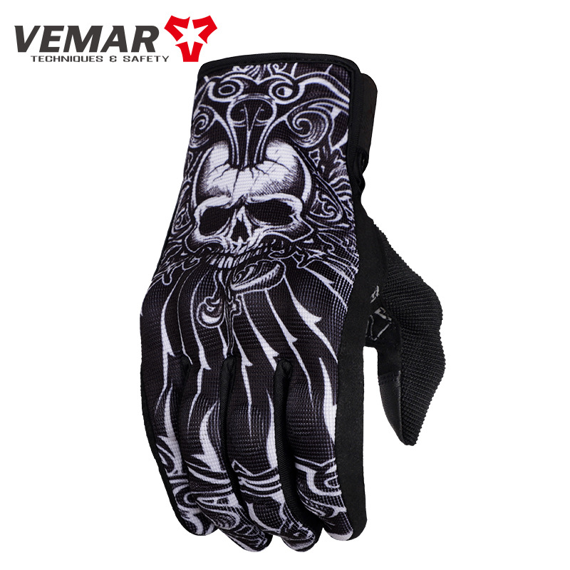 骑行手套夏季摩托车山地车机车越野透气耐磨防晒护薄款触屏手套