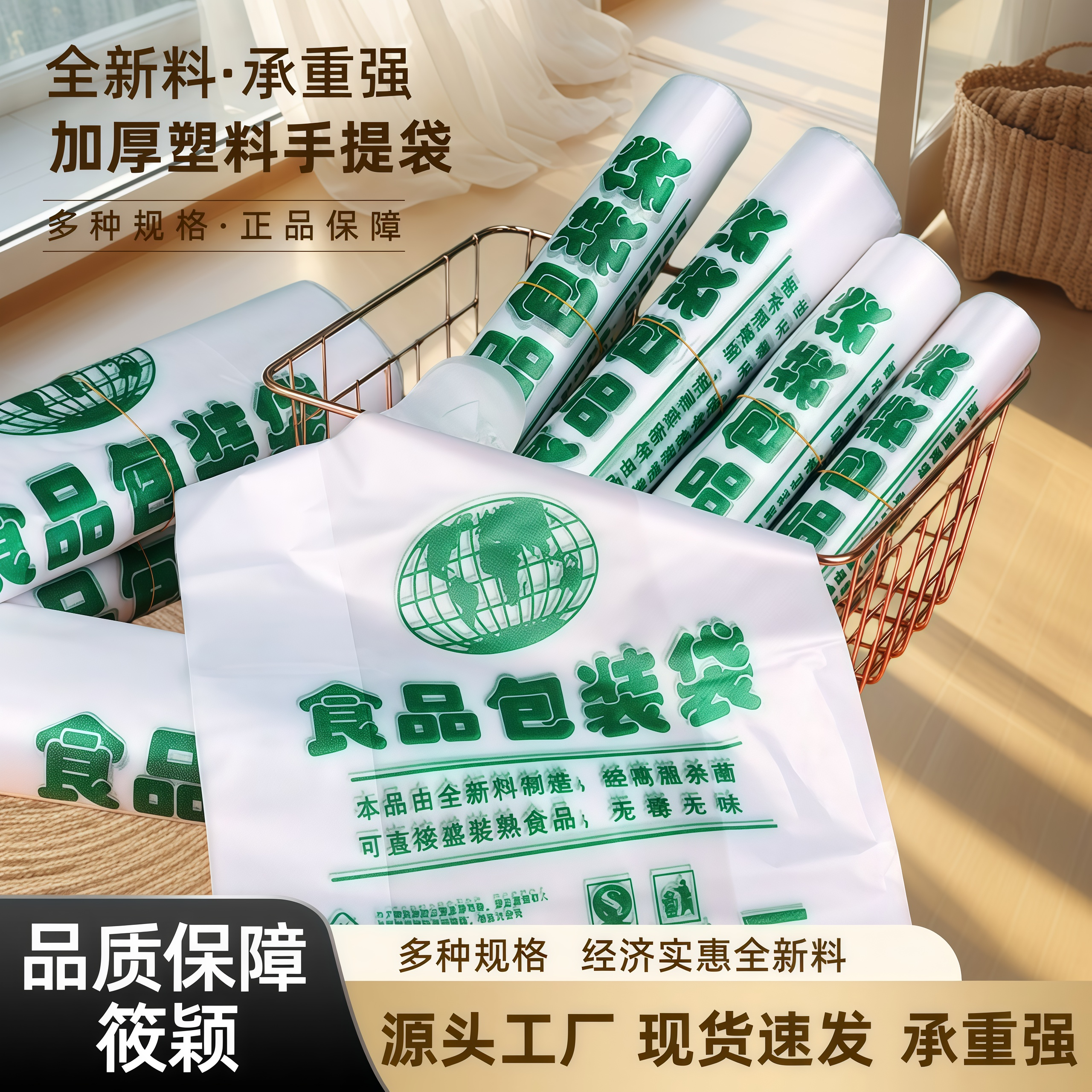 食品塑料袋打包方便袋一次性购物袋白色手提袋水果袋批发家用密封,包装,包装袋,淘宝优惠券,粉丝福利购,淘宝优惠卷