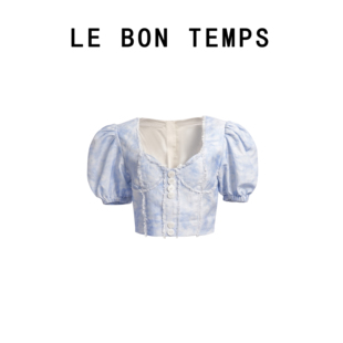 【LE BON TEMPS &初春款】低胸泡泡袖修身上衣c800706