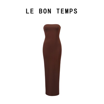【LE BON TEMPS】欧美风性感一字领裹包臀连衣裙c800662