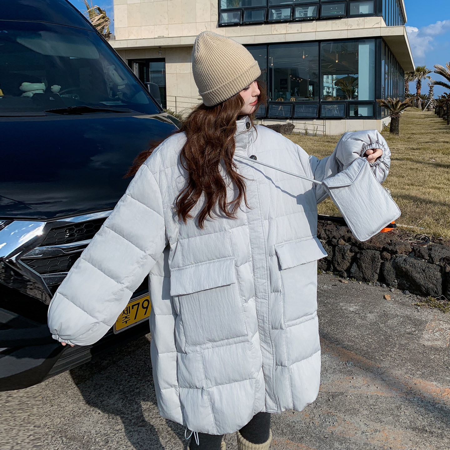 日本offcat中长款羽绒服女2025冬季新款小个子洋气巨好看学院风减