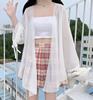 summer Fairy Wind Sunscreen Easy Thin section Mid length version Chiffon Sweet Long sleeve Shawl Women's wear