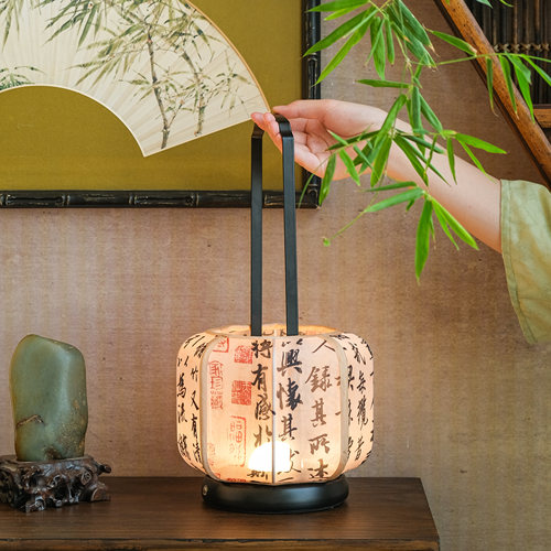 物几原创宋代美学兰亭序提梁灯手提灯无线充电台灯宋代美学氛围灯