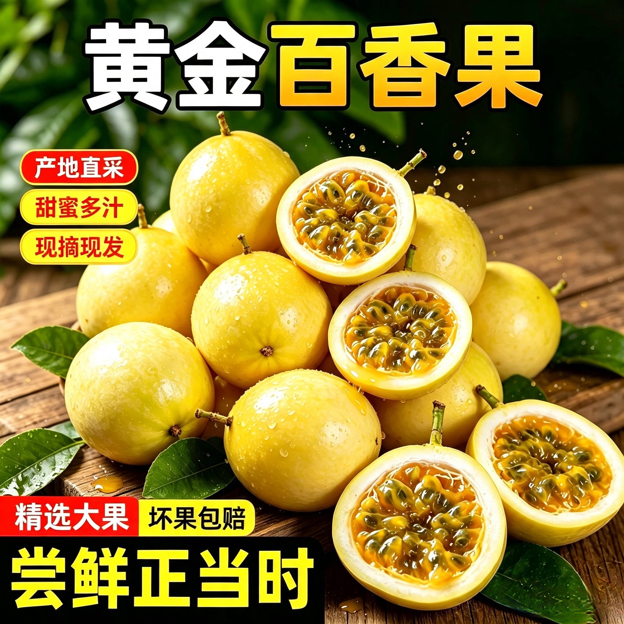 广西黄金百香果现摘香甜多汁