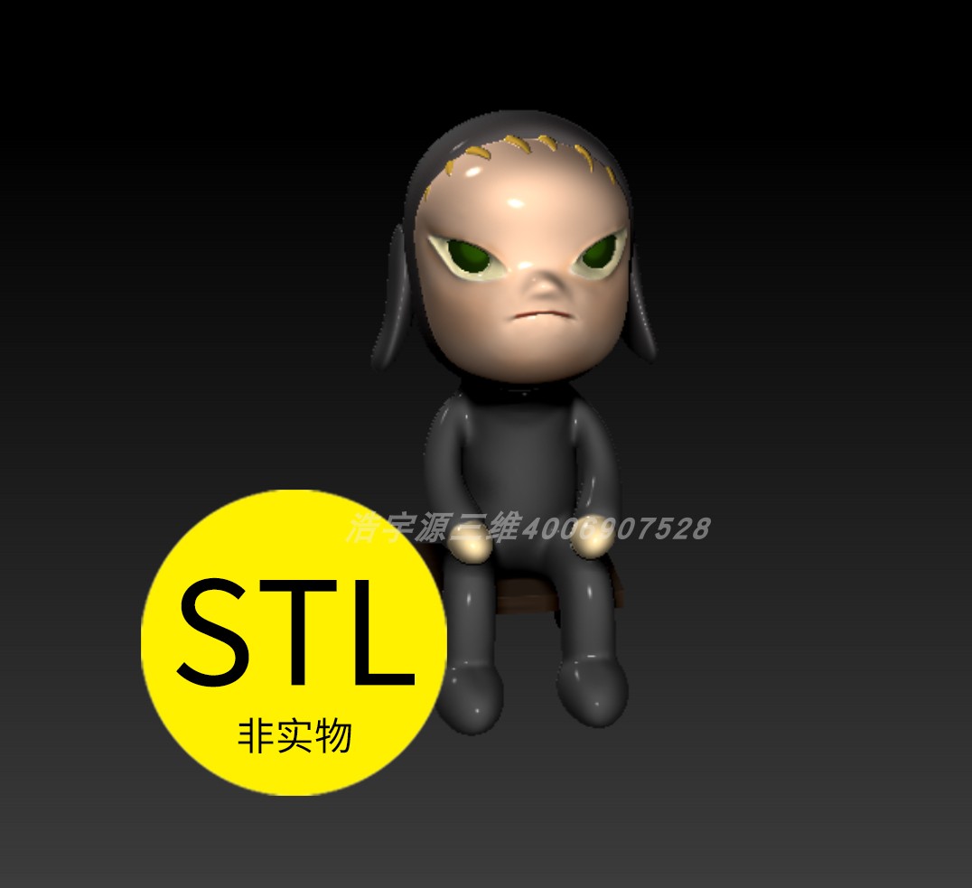 潮玩失眠的夜娃娃3D打印模型素材图纸文件DIY订制stl文件