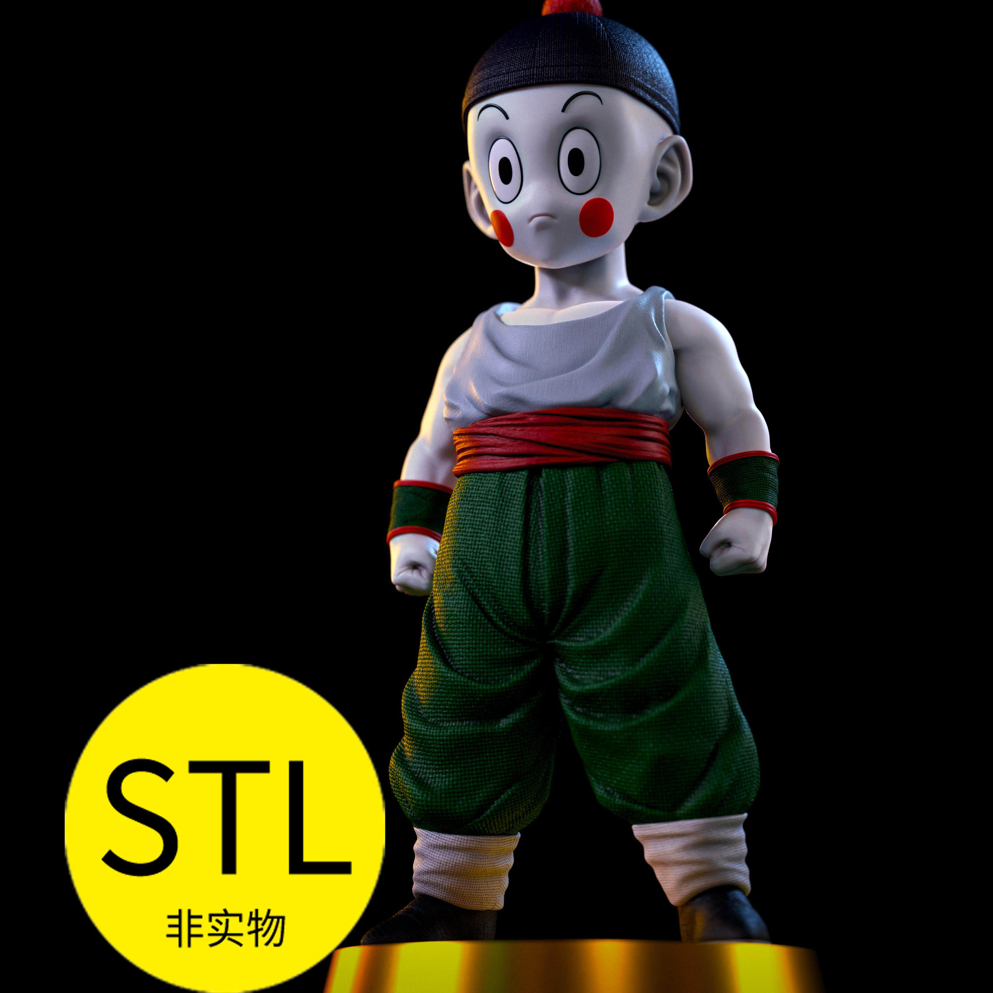 七龙珠Z战士系列雕像天津饭饺子3D打印图纸stl文件模型素材
