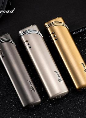 BD267-1精品长条直冲打火机可视气窗电子简约经典打火机充气