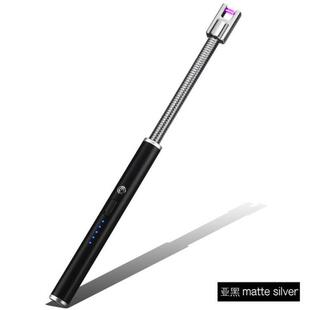 金属弯管防风充电电脉冲点火枪 户外烧烤厨房烘焙充电打火机 跨境