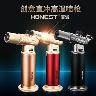 BC529双单火焰调节创意充气高温喷枪金属直冲多色打火机