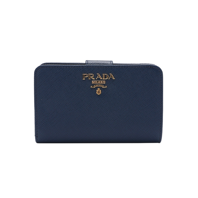Prada/普拉达2020新品女士钱包 拉链搭扣款钱包 礼盒 1ML225QWA