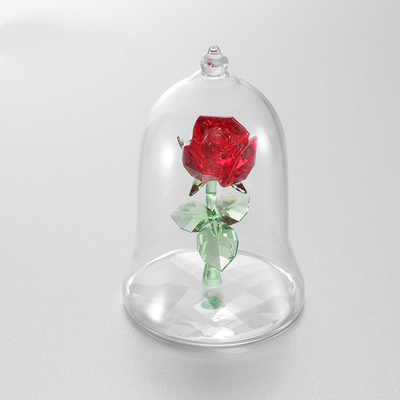 水晶女士车饰品玫瑰花情人节摆件