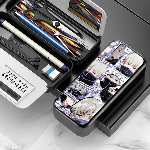 咒术回战五条悟中小学生网红文具盒铅笔盒磨砂笔盒大容量多功能