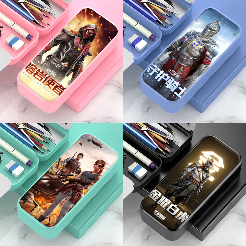 吃鸡和平精英新款文具盒多功能简约大容量笔袋小学生高颜值铅笔盒