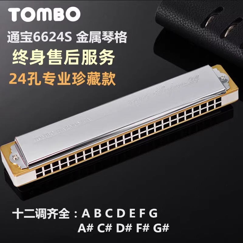 TOM通宝6624S口琴24孔复音C调