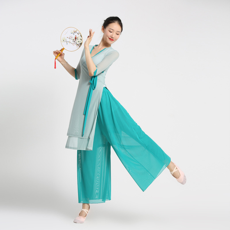 日本无印MUJIE古典舞服现代舞身韵纱衣艺考中国风女飘逸宽松练功