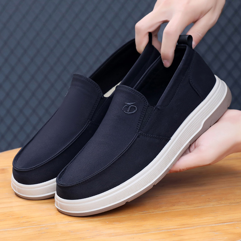 春秋老北京布鞋男休闲一脚蹬软底防滑透气懒人厚底中老年爸爸老人,流行男鞋,布鞋,淘宝优惠券,粉丝福利购,淘宝优惠卷