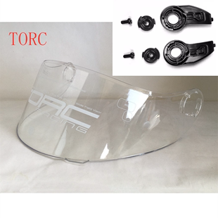 TORC头盔镜片TORC T271底座/镜片透明防雾镀银黑色镀彩极光红
