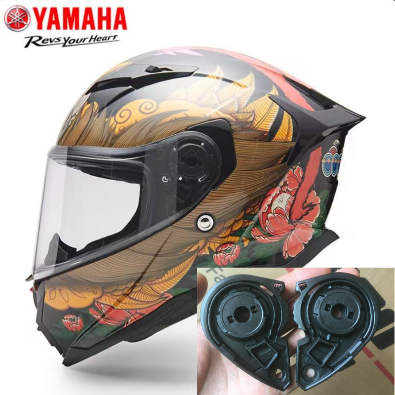 YAMAHA雅马哈头盔镜片 Y153全盔底座/镜片透明黑色镀金镀蓝极光红