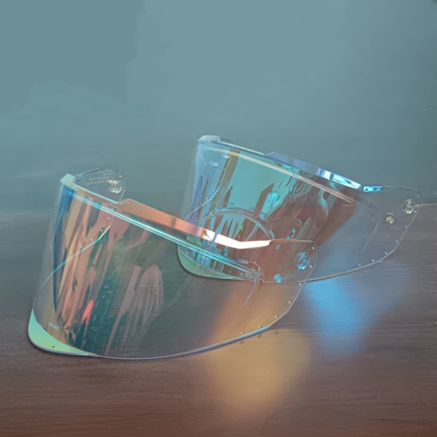 坦克全盔突破者T157头盔镜片透明 黑色 浅茶 镀银 极光红 极光蓝