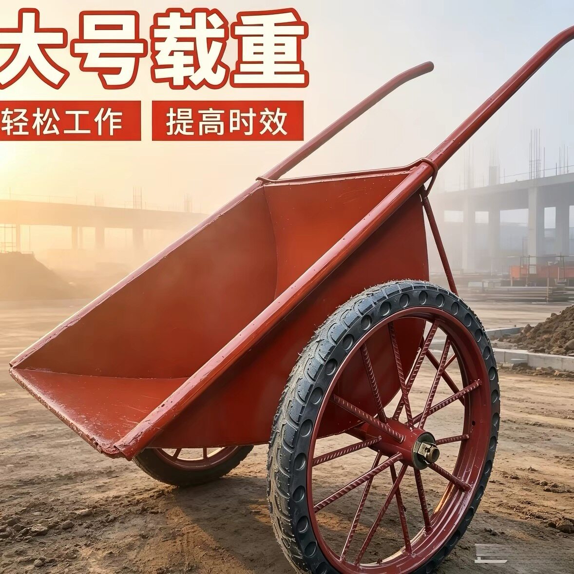 建筑工地加厚斗车手推车建筑拖沙工具车/便携工具推车