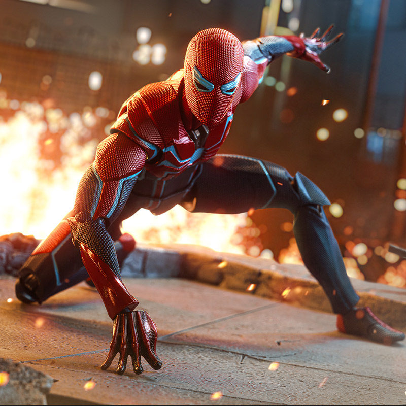 中动玩具漫威蜘蛛侠急速战衣游戏PS4漫威蜘蛛侠手办关节可动模型