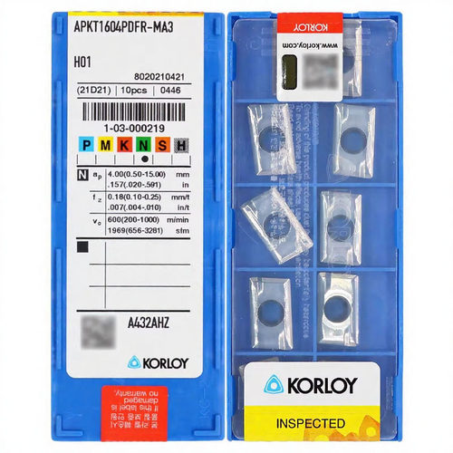 韩国克洛伊Korloy 数控铝铜用铣刀片 APKT1135/1604PDFR-MA 3 H01