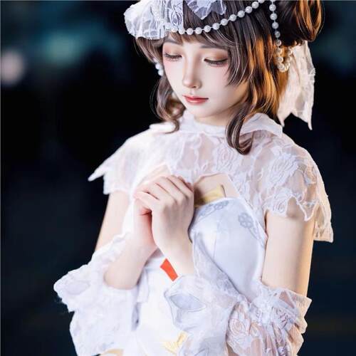 王者荣耀小乔纯白花嫁Cos