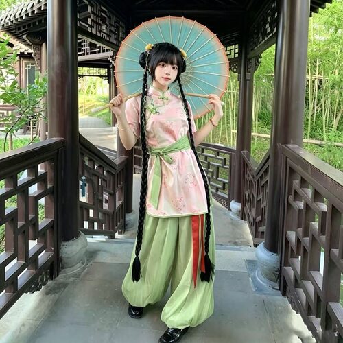 中华娘小厨娘COS江湖武侠风旗袍