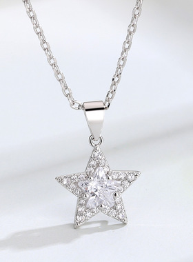 欧美流行五角星饰品小众设计感星星锁骨链轻奢小清新项链女