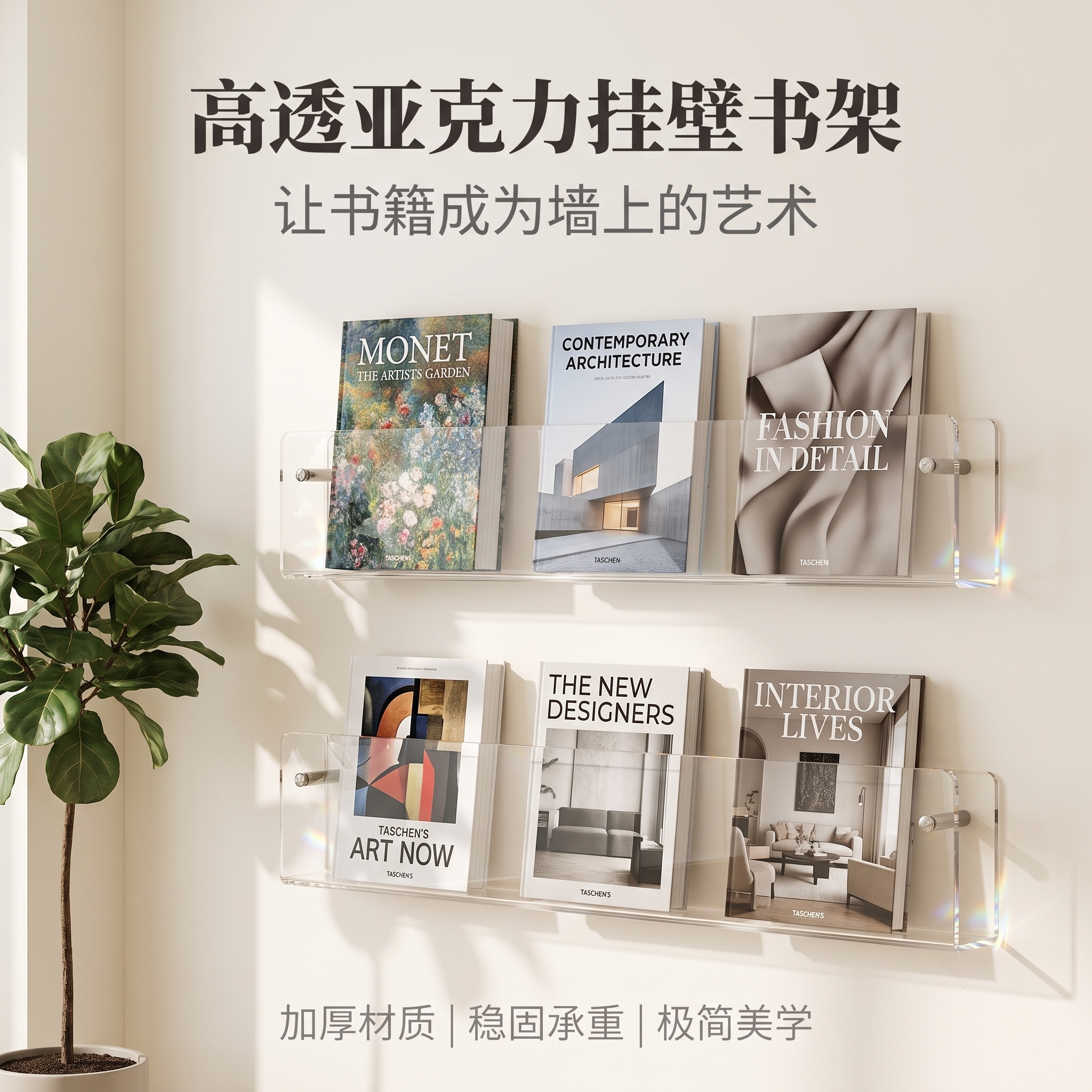 亚克力杂志架挂墙上创意图片